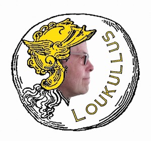 Loukullus Muntembleem met gezicht Louk